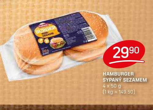 HAMBURGER SYPANÝ SEZAMEM 4 x 50 g 