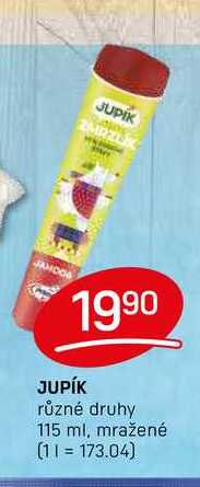 JUPÍK různé druhy 115 ml, mražené 