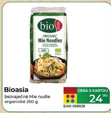 Bioasia bezvaječné Mie nudle organické 250 g