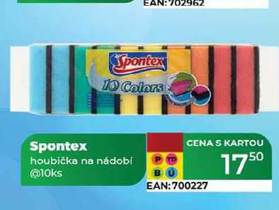 Spontex 10 Colors Spontex houbička na nádobí @10ks  