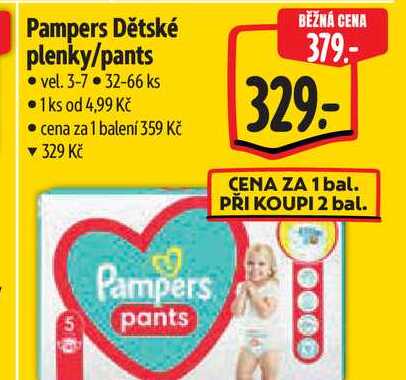 Pampers Dětské plenky/pants,  vel. 3-7 32-66 ks 