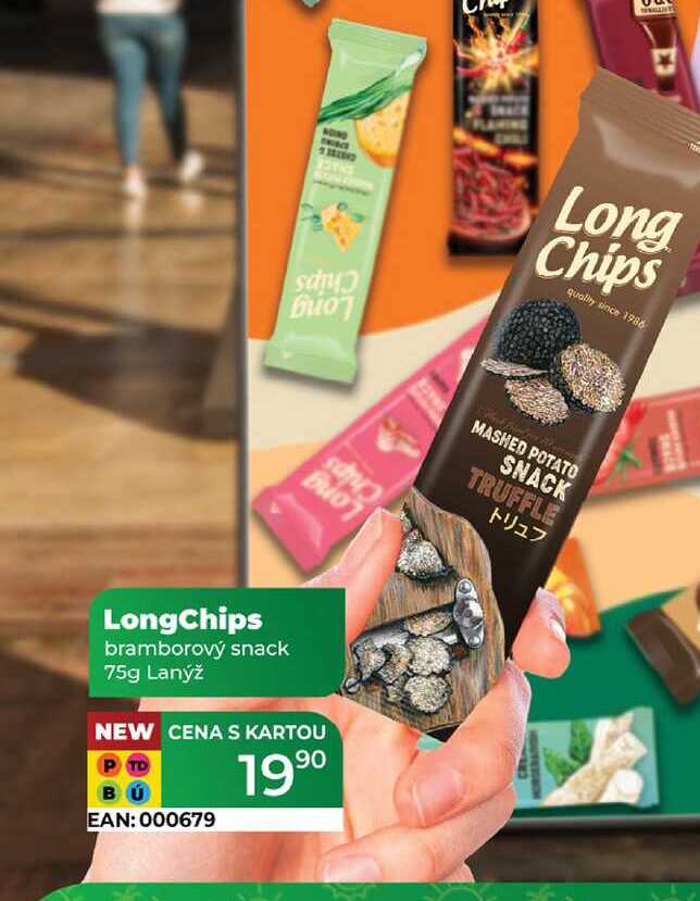 LongChips bramborový snack 75g Lanýž 