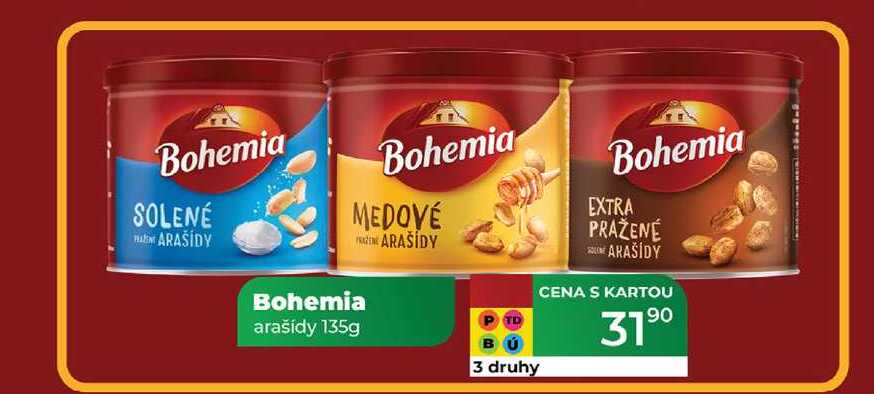 Bohemia arašídy 135g 