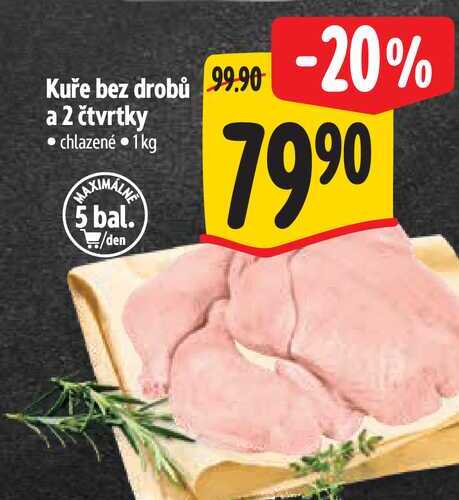 Kuře bez drobů a 2 čtvrtky 1 kg