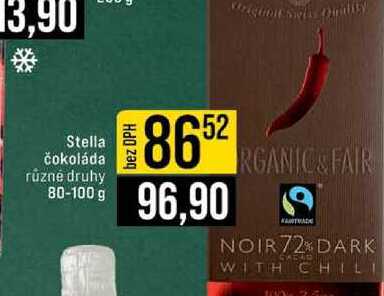 Stella čokoláda různé druhy 80-100 g