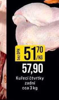 Kuřecí čtvrtky zadní cca 3 kg  