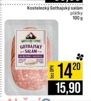 Kostelecký Gothajský salám plátky 100 g 