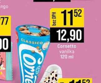 Cornetto vanilka 120 ml