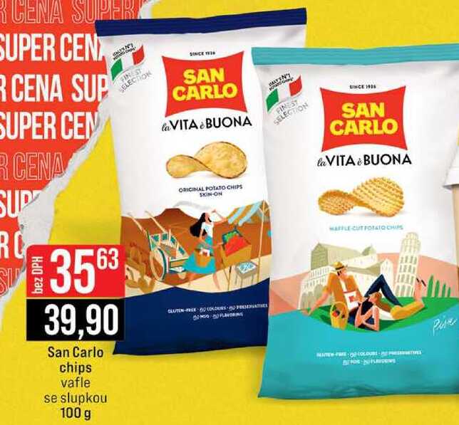 San Carlo chips vafle se slupkou 100 g