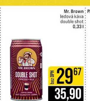 Mr. Brown ledová káva double shot 0,33l