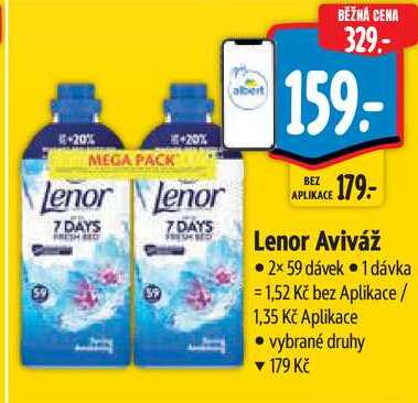 Lenor Aviváž, 2x 59 dávek 