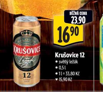  Krušovice 12 0,5 l v akci
