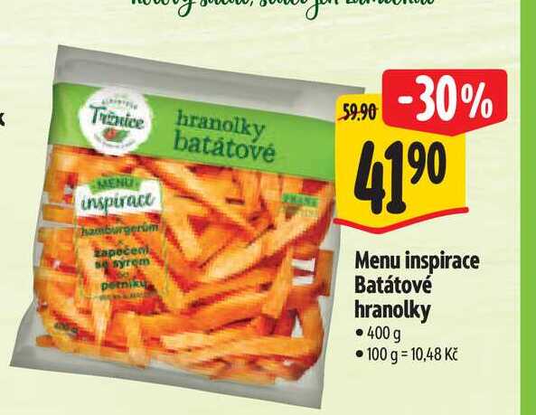  Menu inspirace Batátové hranolky  400g 