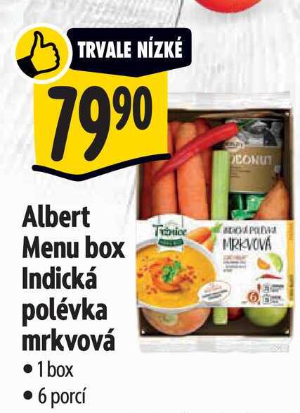   Albert Menu box Indická polévka mrkvová  1 box  