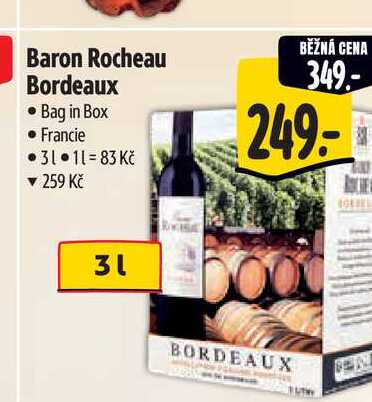 Baron Rocheau Bordeaux  Bag in Box 3 l