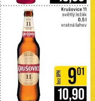 Krušovice 11 světlý ležák 0,5l