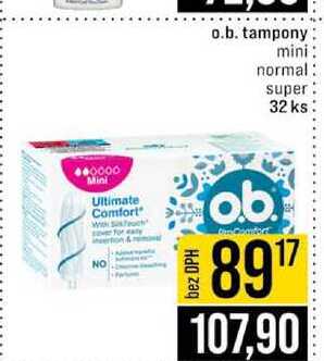 o.b. tampony mini normal super 32 ks