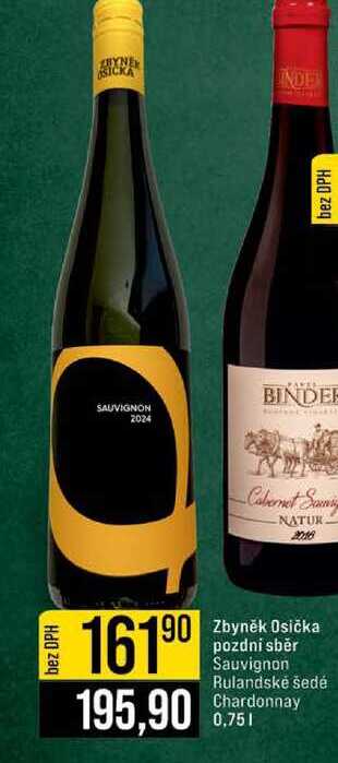 Zbyněk Osička pozdní sběr Sauvignon Rulandské šedé Chardonnay 0,75l