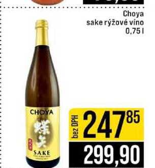 Choya sake rýžové víno 0,75l