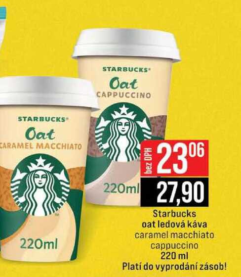 Starbucks oat ledová káva caramel macchiato cappuccino 220 ml 