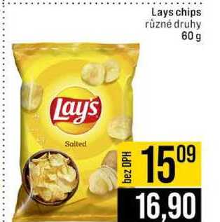 Lays chips různé druhy 60g 