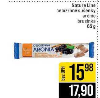 Nature Line celozrnné sušenky aronie brusinka 65 g