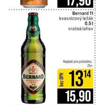 Bernard 11 kvasnicový ležák 0,5l