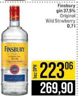 Finsbury gin 37,5% Original Wild Strwberry 0,7l