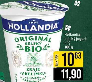 Hollandia selský jogurt bílý 180 g