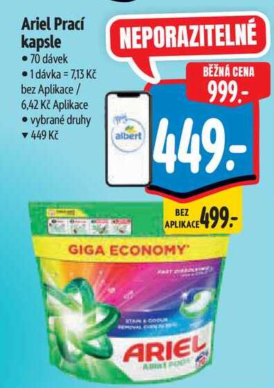 Ariel Prací kapsle, 70 dávek