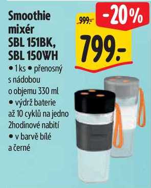 Smoothie mixér SBL 151BK, SBL 150WH 
