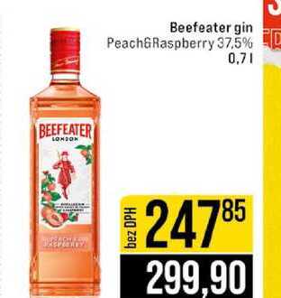 Beefeater gin Peach&Raspberry 37,5% 0,7l