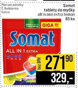 Somat tablety do myčky all in one extra lemon 85 ks 