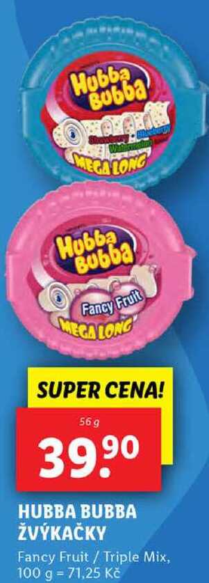 HUBBA BUBBA ŽVÝKAČKY, 56 g