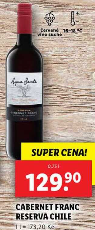 CABERNET FRANC RESERVA CHILE, 0,75 l
