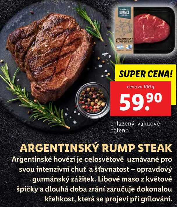 ARGENTINSKÝ RUMP STEAK, cena za 100 g