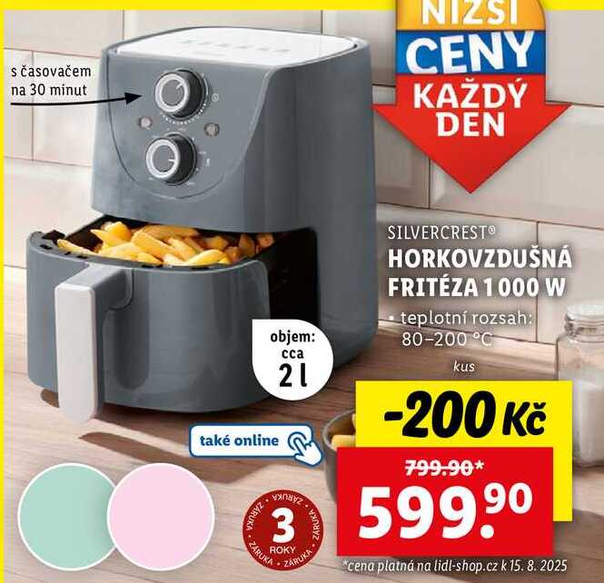 HORKOVZDUŠNÁ FRITÉZA 1000 W 