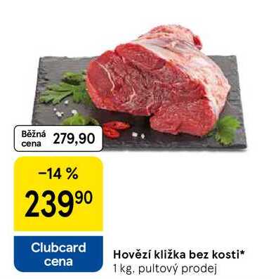 Hovězí kližka bez kosti, 1 kg, pultový prodej 