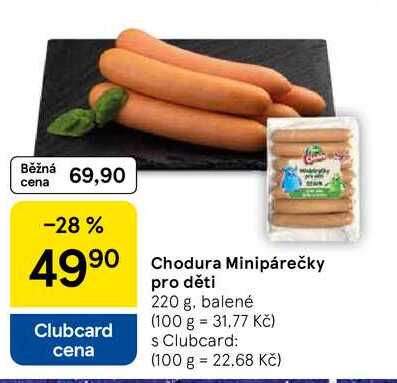 Chodura Minipárečky pro děti, 220 g, balené 