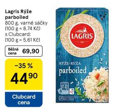 Lagris Rýže parboiled, 800 g, varné sáčky   