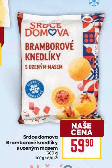 Srdce domova Bramborové knedlíky s uzeným masem 680 g