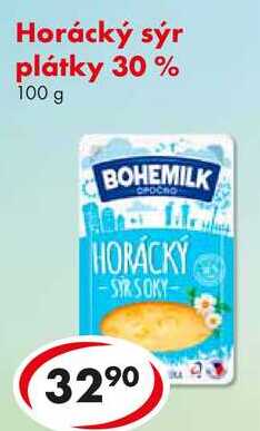 Horácký sýr plátky 30%, 100 g