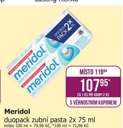meridol Zubní pasta pro denní péči 2x75ml