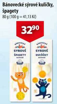 Bánovecké sýrové kuličky, špagety, 80 g 
