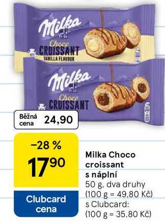 Milka Choco croissant s náplní, 50 g 