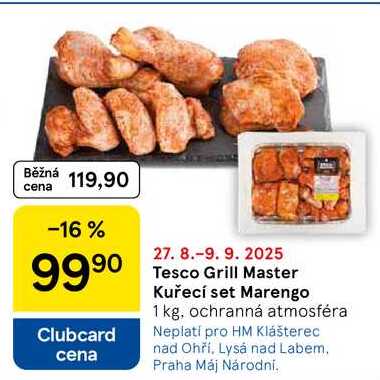 Tesco Grill Master Kuřecí set Marengo, 1 kg 