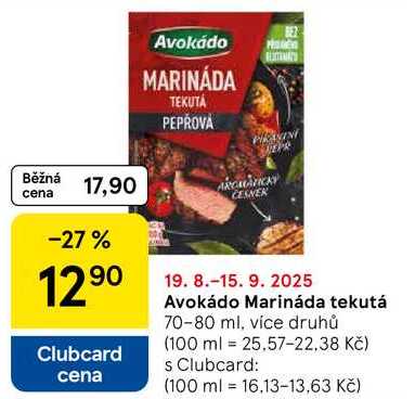 Avokádo Marináda tekutá, 70-80 ml, více druhů 