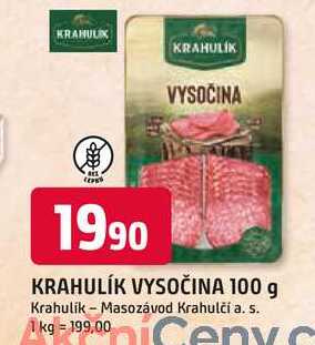 Krahulík Vysočina krájená 100g