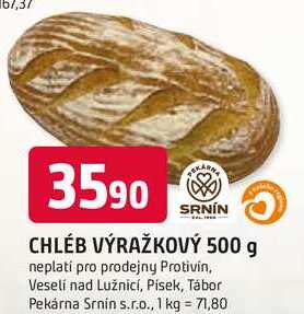CHLÉB VÝRAŽKOVÝ 500 g