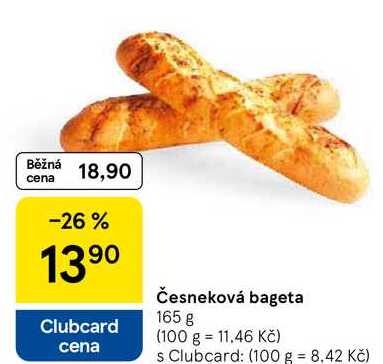 Česneková bageta, 165 g  